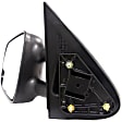 955-074 Driver Side Towing Mirror, Manual Adjust, Non-Heated, Manual Folding, Black, No Signal Light, Without Memory Recall, No Puddle Light, No Auto-Dimming, With Blind Spot Glass