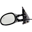 955-088 Driver Side Mirror, Power Adjust, Heated, Non-Folding, Black, No Signal Light, No Memory, No Puddle Light, No Auto-Dim, No Blind Spot Feature
