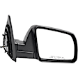955-1001 Passenger Side Mirror, Manual Adjust, Non-Heated, Manual Folding, Black, No Signal Light, No Memory, No Puddle Light, No Auto-Dim, No Blind Spot Feature