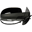 955-1012 Passenger Side Mirror, Power Adjust, Heated, Manual Folding, Black, In-glass Signal Light, No Memory, With Puddle Light, No Auto-Dimming, No Blind Spot Feature