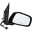 955-1031 Crew Cab Pickup Passenger Side Mirror, Power Adjust, Heated, Manual Folding, Black, No Signal Light, No Memory, No Puddle Light, No Auto-Dim