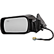 955-1042 Driver Side Mirror, Power Adjust, Heated, Non-Folding, Black, No Signal Light, With Memory, No Puddle Light, No Auto-Dim, No Blind Spot Feature