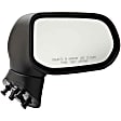 955-1049 Sedan Passenger Side Mirror, Manual Adjust, Non-Heated, Manual Folding, Black, No Signal Light, No Memory, No Puddle Light, No Auto-Dim, No Blind Spot Feature