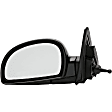 955-1058 Driver Side Mirror, Manual Adjust, Non-Heated, Manual Folding, Black, No Signal Light, No Memory, No Puddle Light, No Auto-Dim, No Blind Spot Feature