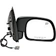 955-1067 Passenger Side Mirror, Power Adjust, Heated, Power Folding, Black, No Signal Light, No Memory, No Puddle Light, No Auto-Dim, No Blind Spot Feature