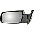955-106 Driver Side Mirror, Manual Adjust, Non-Heated, Manual Folding, Black, No Signal Light, No Memory, No Puddle Light, No Auto-Dim, No Blind Spot Feature