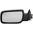 955-1072 Driver Side Mirror, Power Adjust, Heated, Manual Folding, Black, No Signal Light, No Memory, No Puddle Light, No Auto-Dim, No Blind Spot Feature