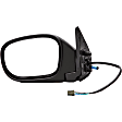 2001 Nissan Pathfinder SE 6 Cyl 3.5L - Driver Side Mirror, With Heat, Power Adjust, Heated, Black, Manual Folding, No Signal Light, No Blind Spot Feature, No Memory, No Puddle Light, No Auto-Dim