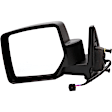 955-1100 Driver Side Mirror, Power Adjust, Non-Heated, Manual Folding, Black, No Signal Light, No Memory, No Puddle Light, No Auto-Dim, No Blind Spot Feature