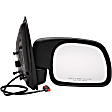 955-1105 Passenger Side Mirror, Power Adjust, Non-Heated, Manual Folding, Black, No Signal Light, No Memory, No Puddle Light, No Auto-Dim, No Blind Spot Feature