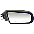 955-110 Passenger Side Mirror, Manual Adjust, Non-Heated, Non-Folding, Black, No Signal Light, Without Memory Recall, No Puddle Light, No Auto-Dimming, No Blind Spot Feature