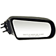 955-110 Passenger Side Mirror, Manual Adjust, Non-Heated, Non-Folding, Black, No Signal Light, Without Memory Recall, No Puddle Light, No Auto-Dimming, No Blind Spot Feature