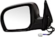 955-1114 Driver Side Mirror, Power Adjust, Non-Heated, Power Folding, Black, No Signal Light, No Memory, No Auto-Dim