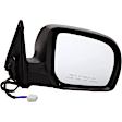 955-1115 Passenger Side Mirror, Power Adjust, Non-Heated, Manual Folding, Black, No Signal Light, No Memory, No Puddle Light, No Auto-Dim, No Blind Spot Feature