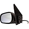 955-1120 Driver Side Mirror, Power Adjust, Non-Heated, Manual Folding, Black, No Signal Light, No Memory, No Puddle Light, No Auto-Dim, No Blind Spot Feature