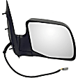 955-1135 Passenger Side Mirror, Power Adjust, Non-Heated, Manual Folding, Black, No Signal Light, No Memory, No Puddle Light, No Auto-Dim, No Blind Spot Feature
