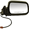 2000 Nissan Frontier - Passenger Side Mirror, Power Adjust, Non-Heated, Black, Manual Folding, No Signal Light, No Blind Spot Feature, No Memory, No Puddle Light, No Auto-Dim