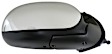955-1144 Passenger Side Mirror, Power Adjust, Heated, Power Folding, Chrome, No Signal Light, No Memory, No Auto-Dim