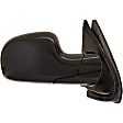 955-1162 Passenger Side Mirror, Power Adjust, Heated, Manual Folding, Black, No Signal Light, No Memory, No Puddle Light, No Auto-Dim, No Blind Spot Feature