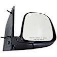 955-1182 Passenger Side Mirror, Manual Adjust, Non-Heated, Manual Folding, Black, No Signal Light, No Memory, No Puddle Light, No Auto-Dim, No Blind Spot Feature