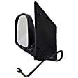 955-1183 Driver Side Mirror, Power Adjust, Heated, Manual Folding, Black, No Signal Light, No Memory, No Puddle Light, No Auto-Dim, No Blind Spot Feature