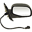 955-1196 Passenger Side Mirror, Power Adjust, Non-Heated, Manual Folding, Black, No Signal Light, No Memory, With Puddle Light, No Auto-Dim, No Blind Spot Feature