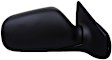 955-1222 Passenger Side Mirror, Manual Adjust, Non-Heated, Manual Folding, Black, No Signal Light, No Memory, No Auto-Dim