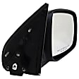 955-1273 Passenger Side Mirror, Power Adjust, Non-Heated, Manual Folding, Black, No Signal Light, No Memory, No Puddle Light, No Auto-Dim, No Blind Spot Feature