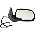 955-1275 Passenger Side Mirror, Power Adjust, Heated, Manual Folding, Black, No Signal Light, No Memory, No Puddle Light, No Auto-Dim, No Blind Spot Feature