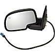 955-1276 Driver Side Mirror, Power Adjust, Heated, Manual Folding, Black, No Signal Light, No Memory, No Puddle Light, No Auto-Dim, No Blind Spot Feature