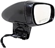 955-129 Passenger Side Mirror, Power Adjust, Heated, Non-Folding, Black, No Signal Light, No Memory, No Puddle Light, No Auto-Dim, No Blind Spot Feature