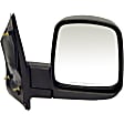 955-1304 Passenger Side Mirror, Manual Adjust, Non-Heated, Manual Folding, Black, No Signal Light, No Memory, No Puddle Light, No Auto-Dim, No Blind Spot Feature