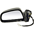 955-1313 Driver Side Mirror, Power Adjust, Heated, Non-Folding, Black, No Signal Light, No Memory, No Puddle Light, No Auto-Dim, No Blind Spot Feature