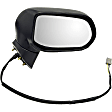 955-1322 Sedan Passenger Side Mirror, Power Adjust, Non-Heated, Manual Folding, Black, No Signal Light, No Memory, No Puddle Light, No Auto-Dim, No Blind Spot Feature