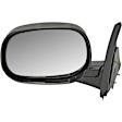 955-1333 Driver Side Mirror, Manual Adjust, Non-Heated, Manual Folding, Black, No Signal Light, No Memory, No Puddle Light, No Auto-Dim, No Blind Spot Feature