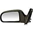 955-1443 Driver Side Mirror, Manual Adjust, Non-Heated, Manual Folding, Black, No Signal Light, Without Memory Recall, No Puddle Light, No Auto-Dimming, No Blind Spot Feature