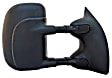 955-1502 Passenger Side Towing Mirror, Power Adjust, Heated, Power Folding, Black, No Signal Light, No Memory, No Puddle Light, No Auto-Dim, No Blind Spot Feature