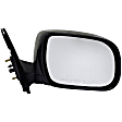 955-1543 Passenger Side Mirror, Manual Adjust, Non-Heated, Manual Folding, Black, No Signal Light, No Memory, No Puddle Light, No Auto-Dim, No Blind Spot Feature