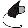 955-1546 Passenger Side Mirror, Power Adjust, Non-Heated, Power Folding, Black, No Signal Light, No Memory, No Puddle Light, No Auto-Dim, No Blind Spot Feature