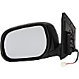 955-1553 Sedan Driver Side Mirror, Power Adjust, Non-Heated, Power Folding, Black, No Signal Light, No Memory, No Puddle Light, No Auto-Dim, No Blind Spot Feature