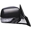 955-1569 Passenger Side Mirror, Power Adjust, Heated, Manual Folding, Black, In-housing Signal Light, With Memory, No Puddle Light, No Auto-Dim, No Blind Spot Feature