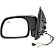 955-1584 Driver Side Mirror, Power Adjust, Heated, Power Folding, Black, No Signal Light, No Memory, No Puddle Light, No Auto-Dim, No Blind Spot Feature
