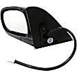 955-160 Driver Side Mirror, Power Adjust, Non-Heated, Manual Folding, Black, No Signal Light, No Memory, No Puddle Light, No Auto-Dim, No Blind Spot Feature