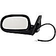 955-160 Driver Side Mirror, Power Adjust, Non-Heated, Manual Folding, Black, No Signal Light, No Memory, No Puddle Light, No Auto-Dim, No Blind Spot Feature