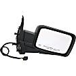 955-1615 Passenger Side Mirror, Power Adjust, Heated, Manual Folding, Black, No Signal Light, With Memory, No Puddle Light, No Auto-Dim, No Blind Spot Feature