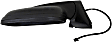 955-1662 Driver Side Mirror, Power Adjust, Non-Heated, Power Folding, Black, No Signal Light, No Memory, No Auto-Dim