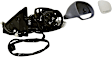 955-1673 Passenger Side Mirror, Power Adjust, Heated, Power Folding, Black, In-housing Signal Light, No Memory, No Auto-Dim