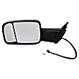 955-1676 Driver Side Towing Mirror, Power Adjust, Heated, Manual Folding, Black, No Signal Light, Without Memory Recall, With Puddle Light, No Auto-Dimming, With Blind Spot Glass