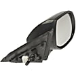 955-1688 Passenger Side Mirror, Power Adjust, Heated, Manual Folding, Black, In-housing Signal Light, With Memory, No Puddle Light, No Auto-Dim, No Blind Spot Feature