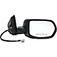955-1705 Passenger Side Mirror, Power Adjust, Heated, Manual Folding, Black, No Signal Light, No Memory, No Puddle Light, No Auto-Dim, No Blind Spot Feature